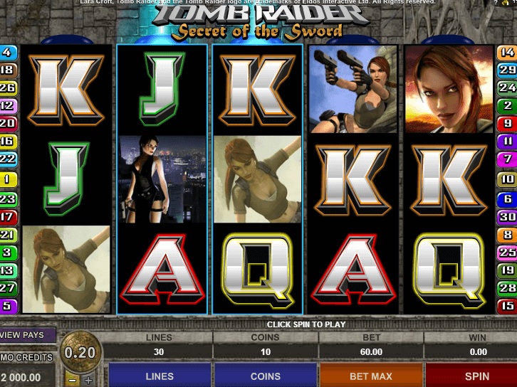 Онлайн слоты «Tomb Raider — Secret of the Sword» от Рокс казино